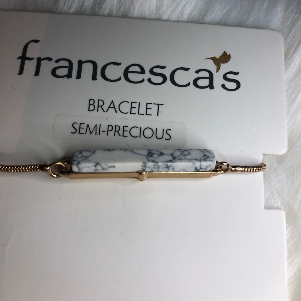 Beautiful Marble and Gold Dainty Bracelet